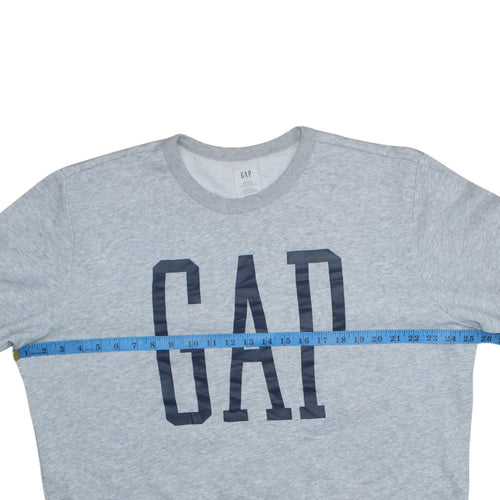 GAP Men's Grey Logo Pullover Sweatshirt L Regular Fit
