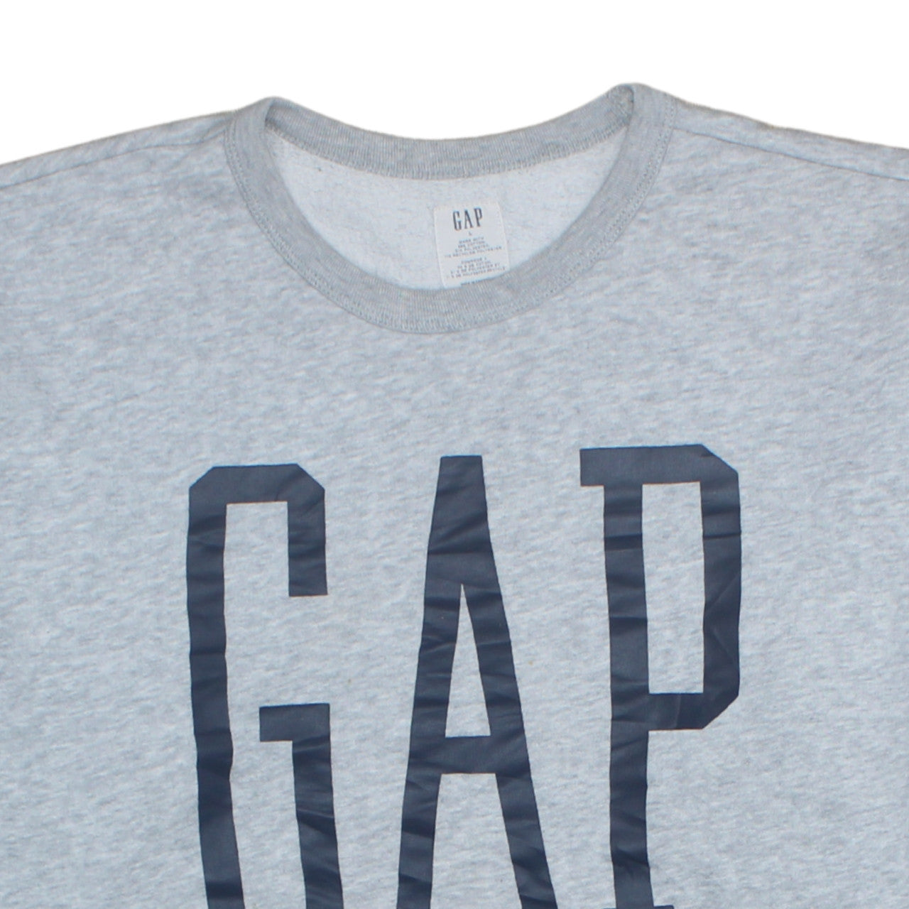 GAP Men's Grey Logo Pullover Sweatshirt L Regular Fit