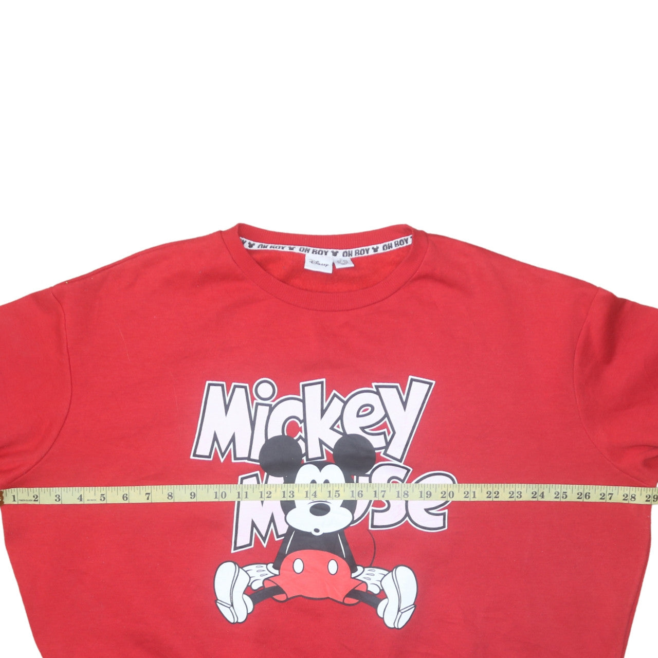 Disney Women Red Mickey Mouse Pullover Sweatshirt XL