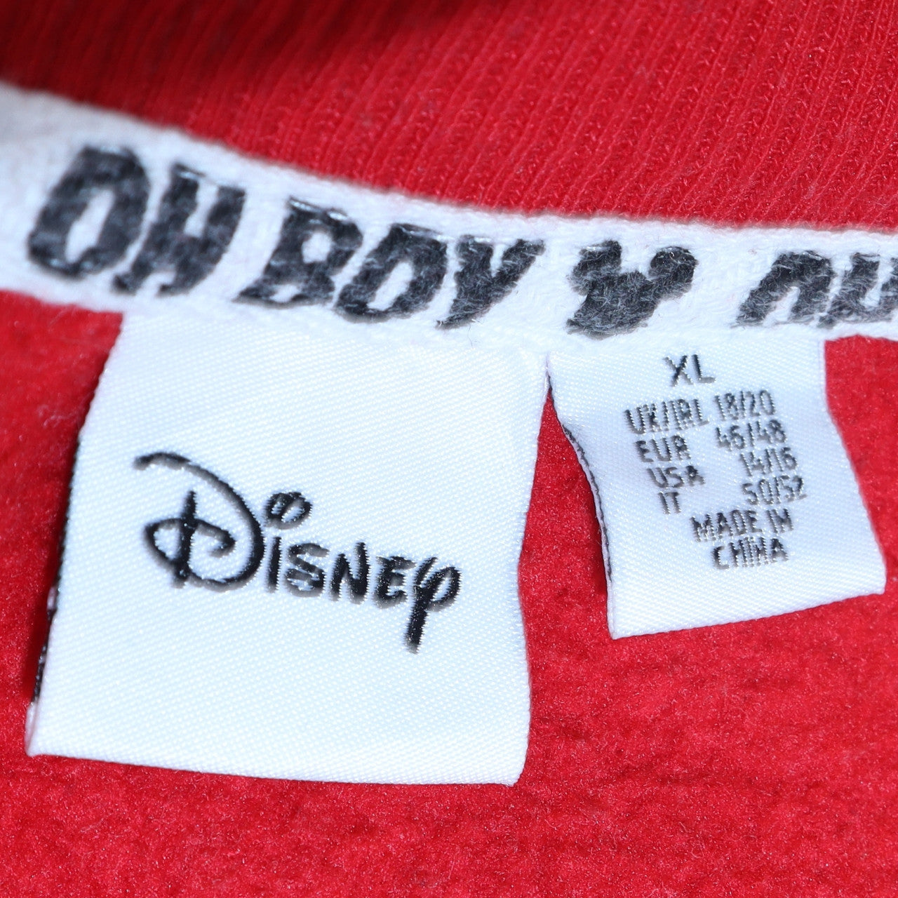 Disney Women Red Mickey Mouse Pullover Sweatshirt XL