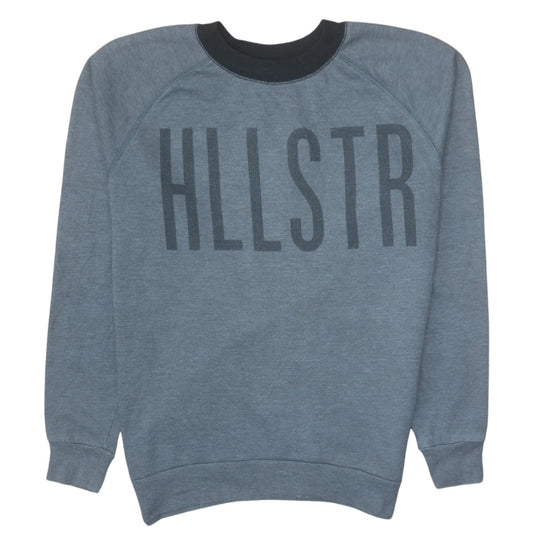 Hollister Men's Grey XS Pullover Sweatshirt Crew Neck Logo Fleece