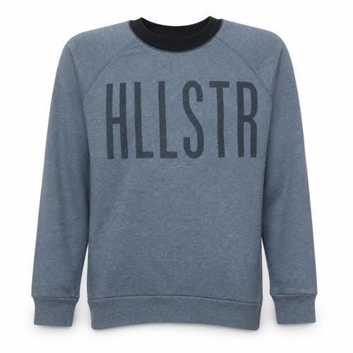 Hollister Men's Grey XS Pullover Sweatshirt Crew Neck Logo Fleece