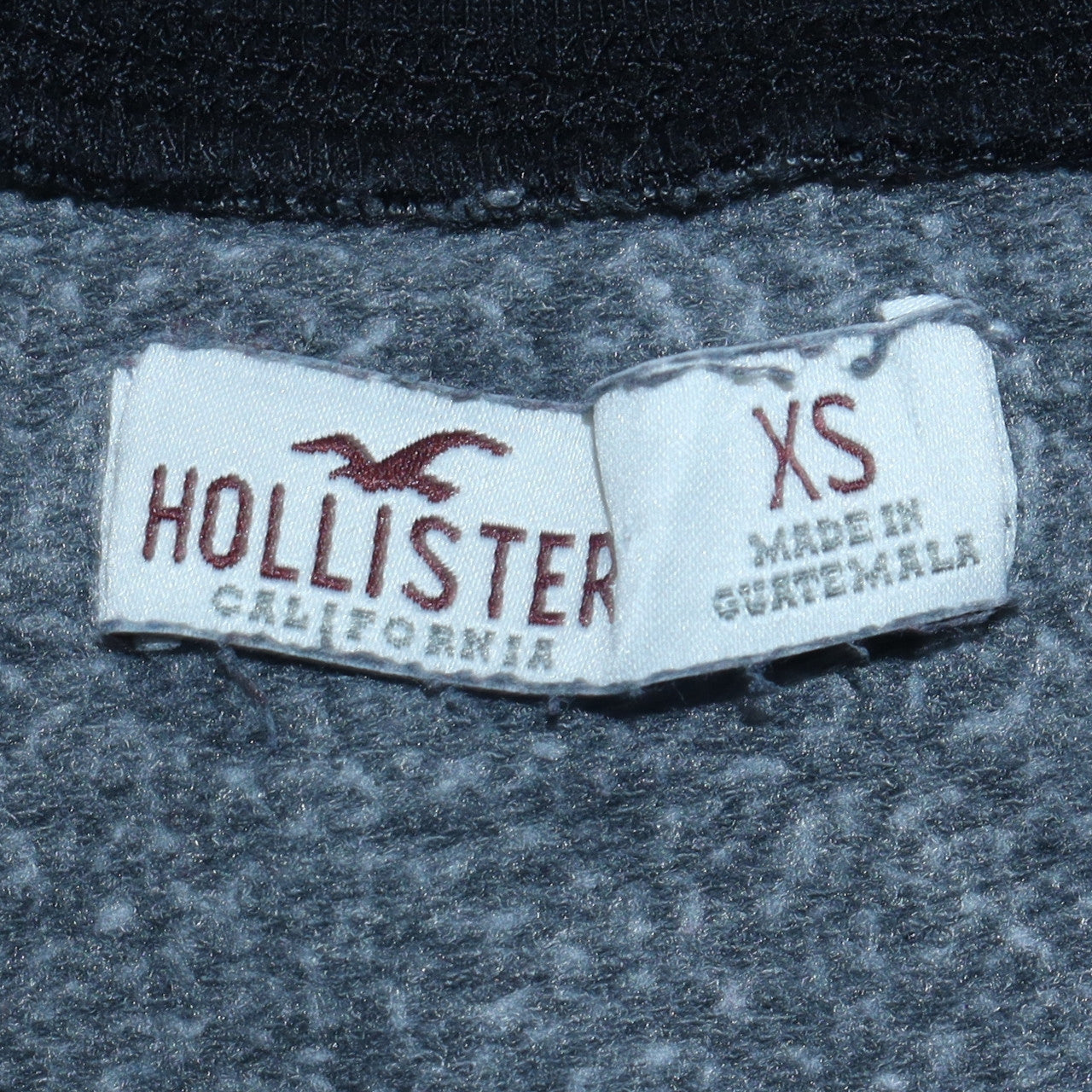 Hollister Men's Grey XS Pullover Sweatshirt Crew Neck Logo Fleece