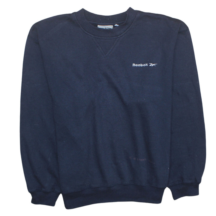 Reebok Men Blue Crew Neck Pullover Sweatshirt Size S