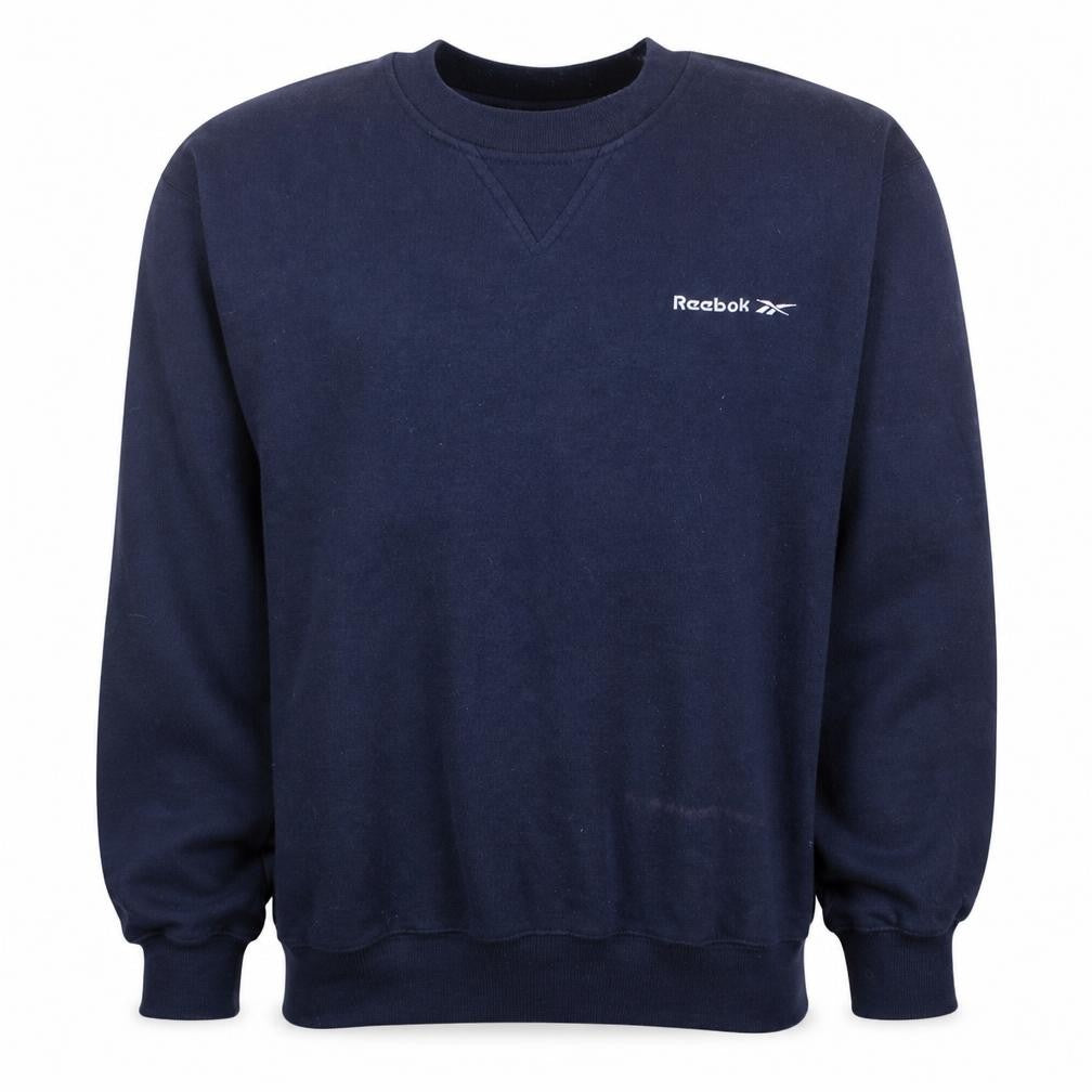 Reebok Men Blue Crew Neck Pullover Sweatshirt Size S