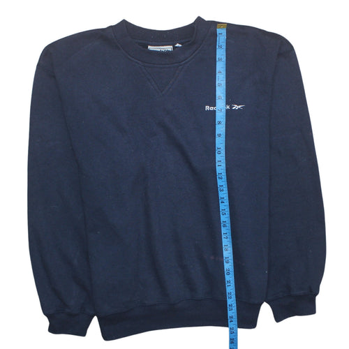 Reebok Men Blue Crew Neck Pullover Sweatshirt Size S