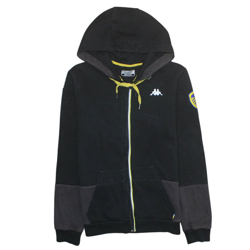 Kappa Men's Black Full Zip Hoodie Medium Leeds United Sportswear