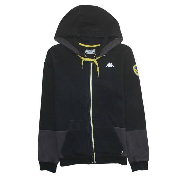 Kappa Men's Black Full Zip Hoodie Medium Leeds United Sportswear