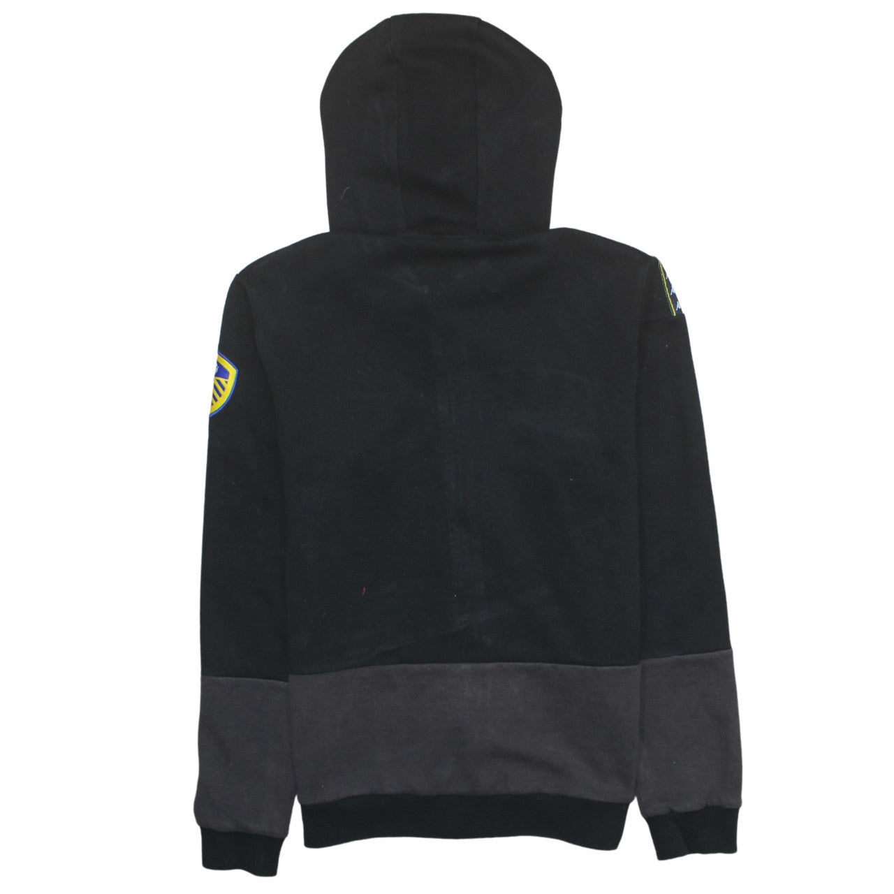 Kappa Men's Black Full Zip Hoodie Medium Leeds United Sportswear