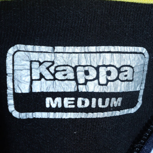 Kappa Men's Black Full Zip Hoodie Medium Leeds United Sportswear