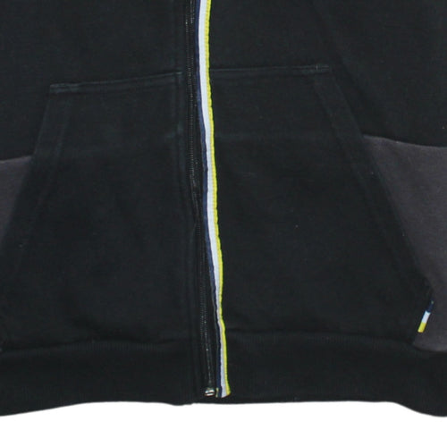Kappa Men's Black Full Zip Hoodie Medium Leeds United Sportswear