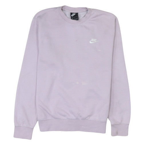 Nike Women's Lilac Cotton Blend Crew Neck Sweatshirt Size S