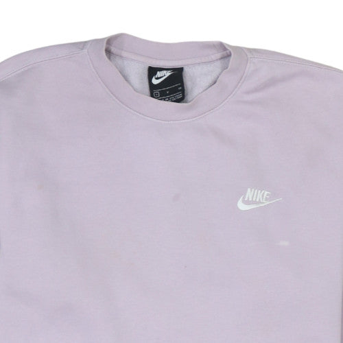 Nike Women's Lilac Cotton Blend Crew Neck Sweatshirt Size S