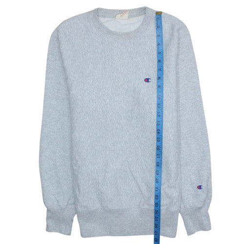 Champion Men's Grey Large Reverse Weave Crew Neck Sweatshirt