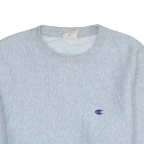 Champion Men's Grey Large Reverse Weave Crew Neck Sweatshirt