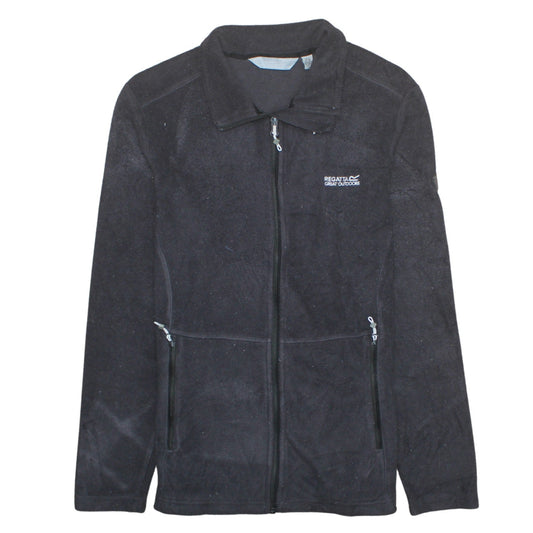 Regatta Women Black Fleece Full Zip Sweatshirt UK 12 Outdoor Jacket