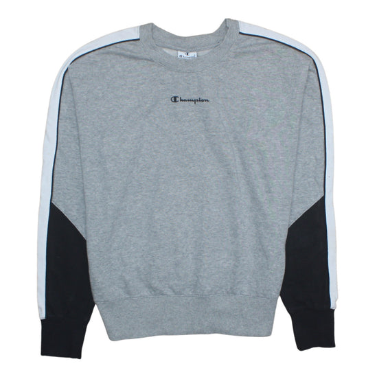 Champion Men's Grey Crew Neck Pullover Sweatshirt Size M