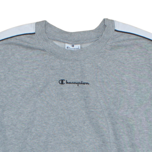 Champion Men's Grey Crew Neck Pullover Sweatshirt Size M