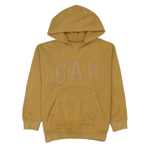 GAP Teens Brown Pullover Hoodie S Logo Fleece Sweatshirt