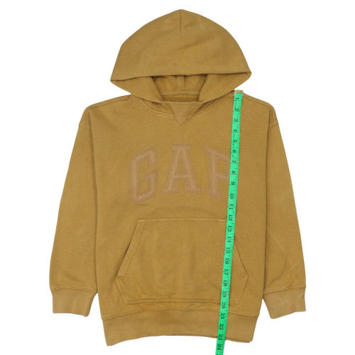 GAP Teens Brown Pullover Hoodie S Logo Fleece Sweatshirt