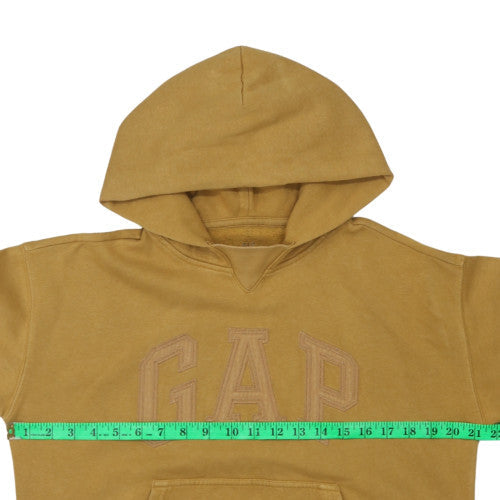 GAP Teens Brown Pullover Hoodie S Logo Fleece Sweatshirt