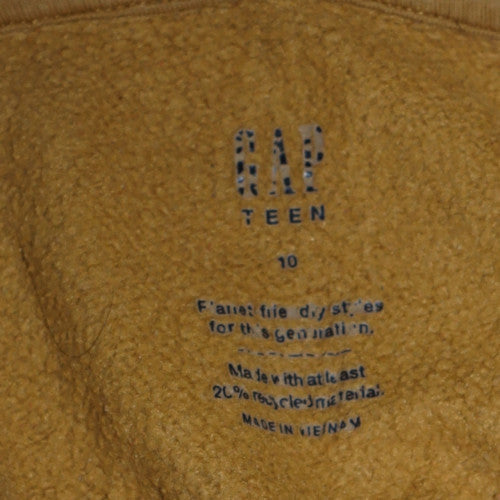 GAP Teens Brown Pullover Hoodie S Logo Fleece Sweatshirt