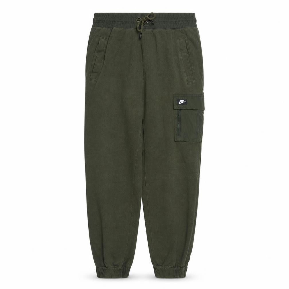 Front view of Nike Men's Green Jogger Sweatpants, size M, Lightweight Cotton Blend