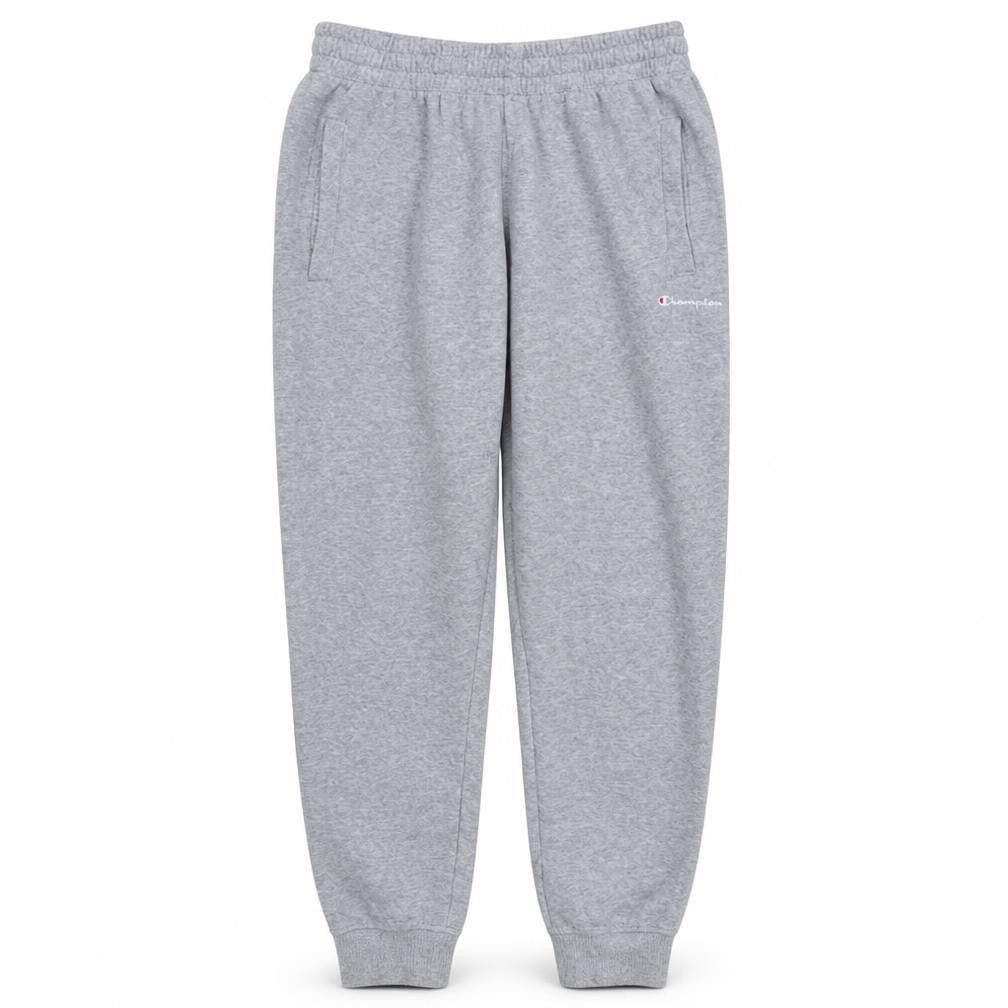 Front view of Champion Men's Grey Fleece Jogger Sweatpants M Regular Fit