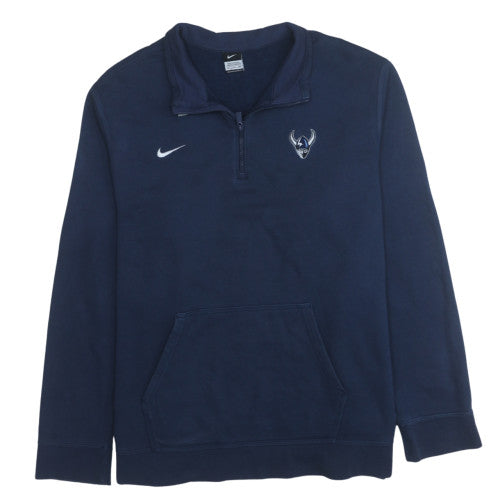 Nike Men's Blue 3XL 1/2 Zip Fleece Sweatshirt with Logo