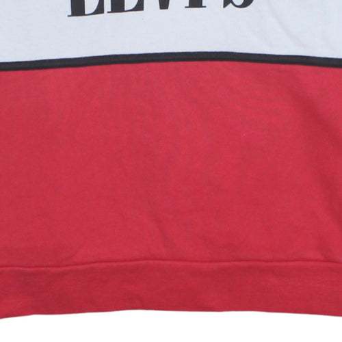 Levi's Men's Red 1/2 Zip Logo Sweatshirt XL Regular Fit