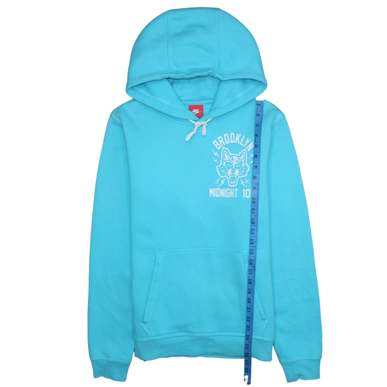 Nike Men's Blue Pullover Hoodie Brooklyn Graphic Size S