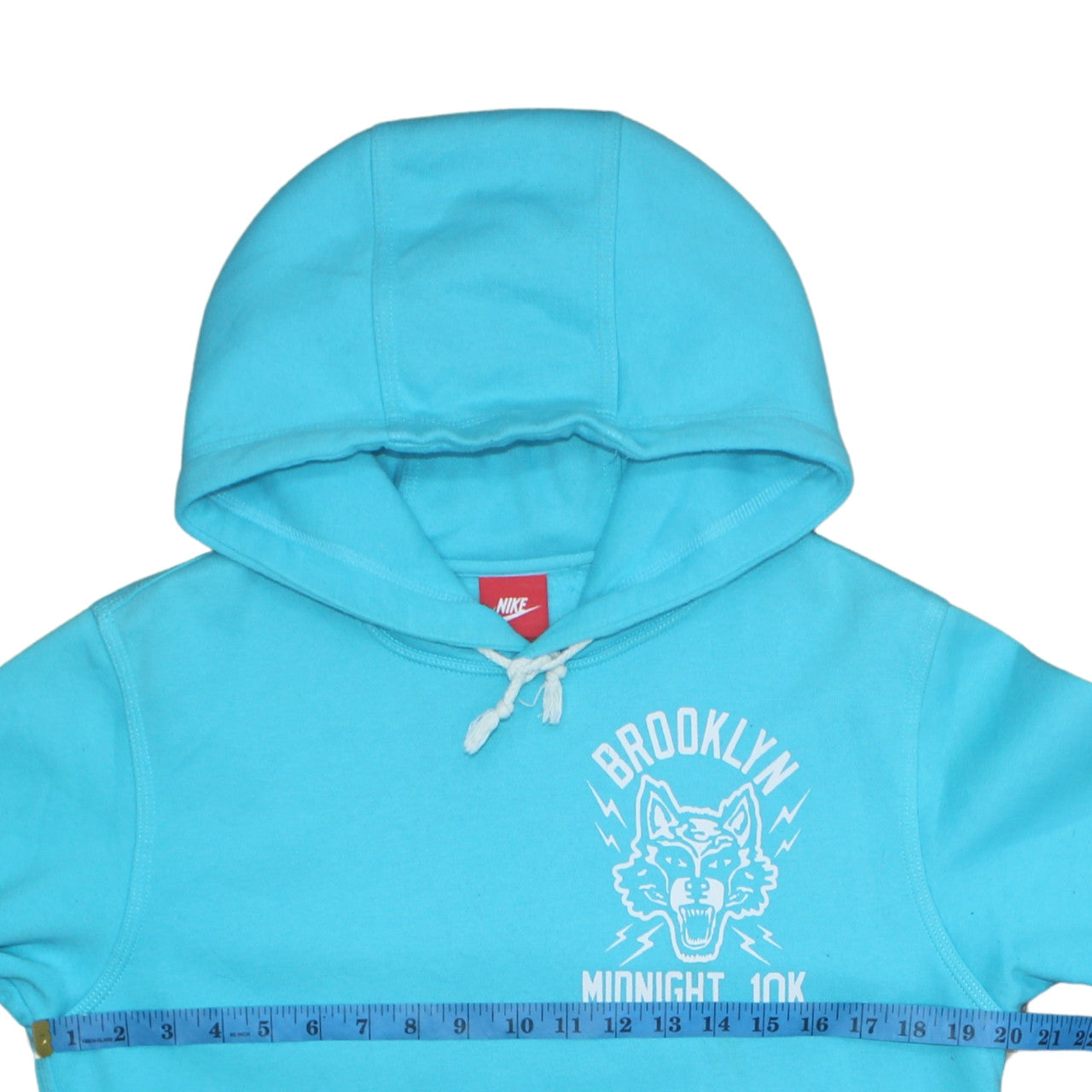 Nike Men's Blue Pullover Hoodie Brooklyn Graphic Size S