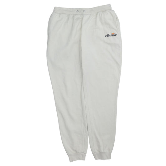 Ellesse Mens White Jogger Sweatpants M Regular Fit Cotton Blend