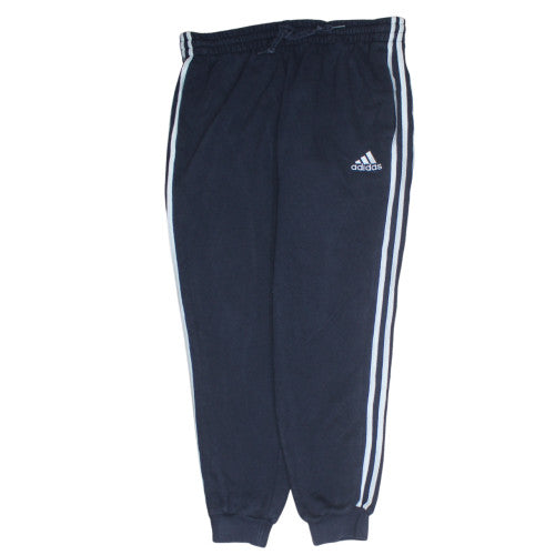 Adidas Men's Black L Jogger Sweatpants Elastic Waist Drawstring Striped