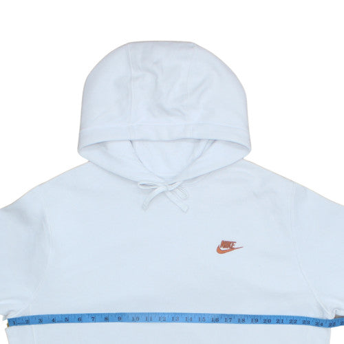 Nike Men's White Pullover Hoodie L Logo Fleece Sweatshirt