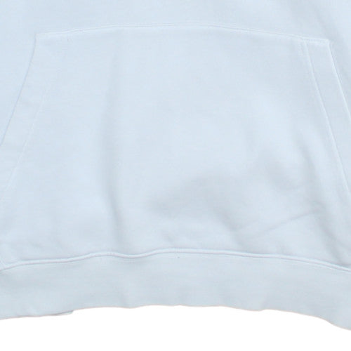 Nike Men's White Pullover Hoodie L Logo Fleece Sweatshirt