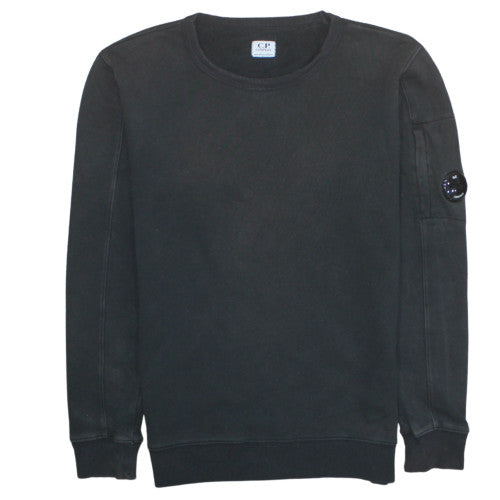 C.P. Company Womens Black Cotton Crew Neck Long Sleeve Top Size 14