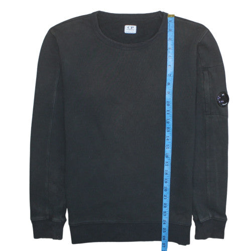 C.P. Company Womens Black Cotton Crew Neck Long Sleeve Top Size 14
