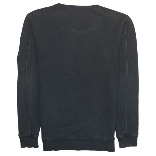 C.P. Company Womens Black Cotton Crew Neck Long Sleeve Top Size 14