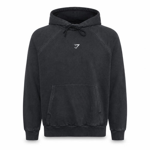 Gymshark Men’s Black XS Pullover Hoodie Cotton Blend Sportswear
