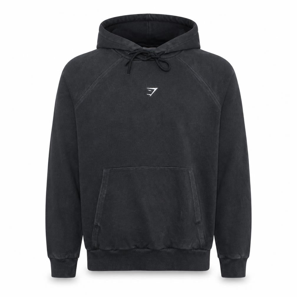 Gymshark Men’s Black XS Pullover Hoodie Cotton Blend Sportswear