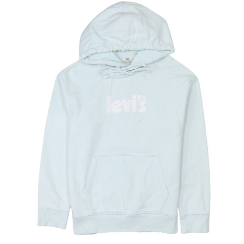 Levi's Women's Light Blue Pullover Hoodie XS Cotton Logo Casual
