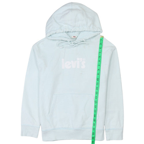 Levi's Women's Light Blue Pullover Hoodie XS Cotton Logo Casual