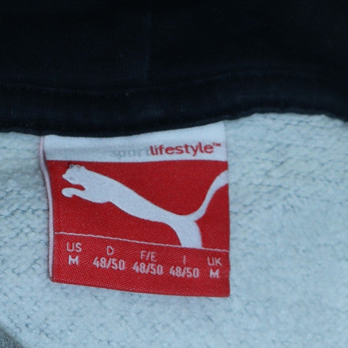 Puma Men's Grey Pullover Hoodie M Regular Fit Sports Style