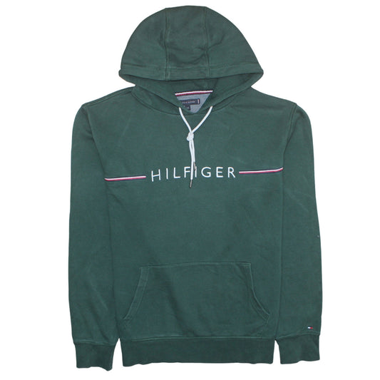 Tommy Hilfiger Men's Green 2XL Pullover Hoodie Embroidered Logo