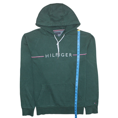 Tommy Hilfiger Men's Green 2XL Pullover Hoodie Embroidered Logo