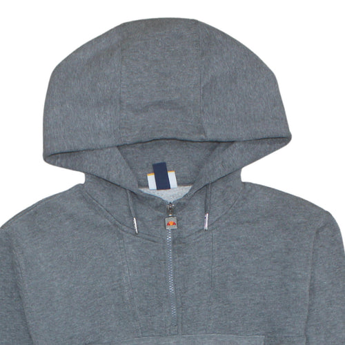 Ellesse Men's Grey Regular Fit Half Zip Hoodie Size M