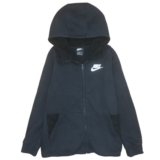 Nike Teens Black Full Zip Fleece Lined Hoodie XL