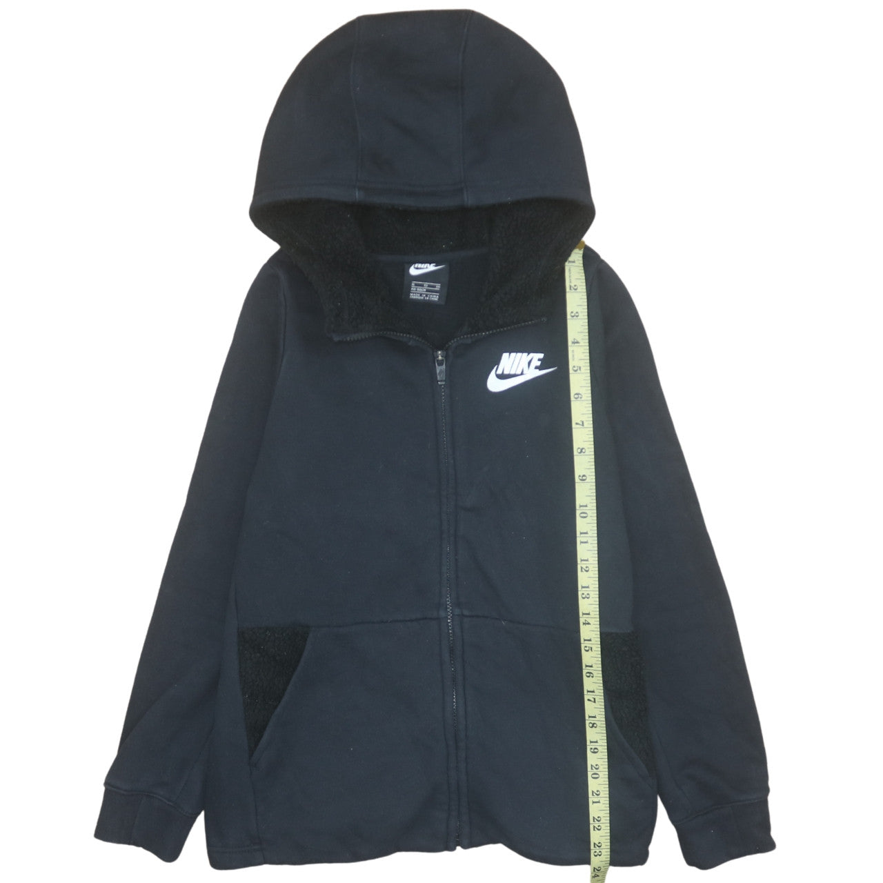 Nike Teens Black Full Zip Fleece Lined Hoodie XL