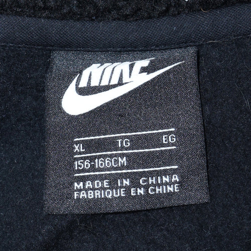 Nike Teens Black Full Zip Fleece Lined Hoodie XL
